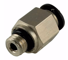 UNF Male Hex Stud x Tube Micro Metal Imperial Pneumatic Push-In Fitting